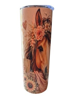 BUY NOW Floral Horse 20oz Stainless Steel Tumbler